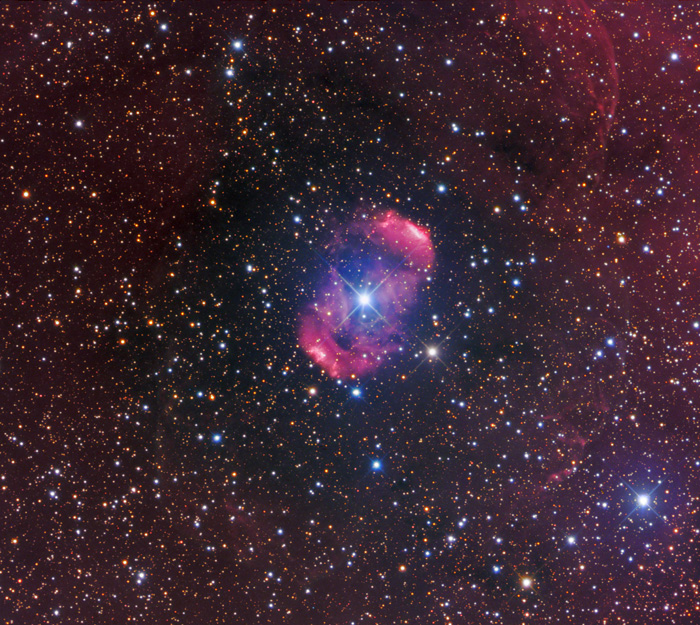 The Fossil Footprint Nebula (NGC 1491) in SHOLRGB with RGB